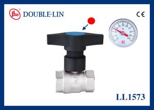 Quality Temperature Measuring Female X Female 1&quot; Brass Ball Valve wholesale