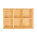 Wood Bamboo 32.5*22.1*7.7cm Tea Bag Storage Organizer 6 Compartments With Wooden
