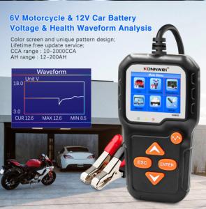 China Konnwei KW650 ABS BCI100 FCC Car Battery Tester 6-12V 2.4 Inchs LCD on sale