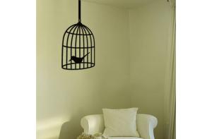 Quality Antique Bird Cage Removable Vinyl Wall Sticker P1-11A wholesale