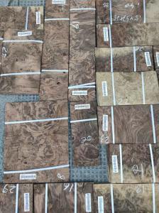 Quality 12% Moisture Black Walnut Burl Wood 0.50mm Thickness wholesale