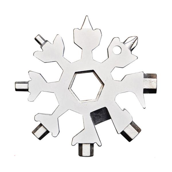Cheap GS Stainless Steel 18 In 1 Snowflake Multi Tool Screwdriver Silver for sale