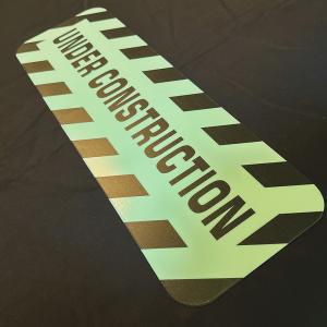 Quality Photoluminescent Safety Warning Signage Under Construction Signage 200 X 600mm wholesale