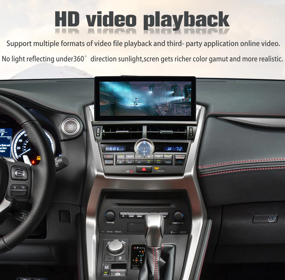 Viknav Car Radio For LEXUS NX (2018-2020)12.3 inch Touch Screen Wireless Carplay GPS Navigation LCD Display Screen