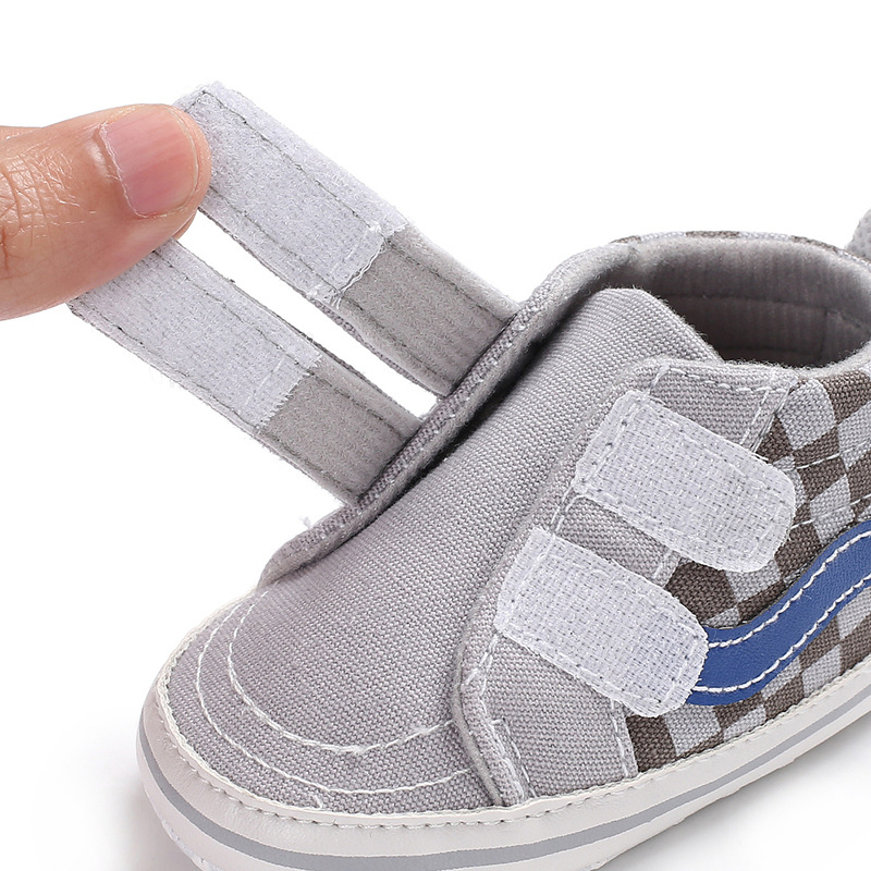 Wholesale Cheap Canvas booties fashion 0-2 years hook loop baby boots