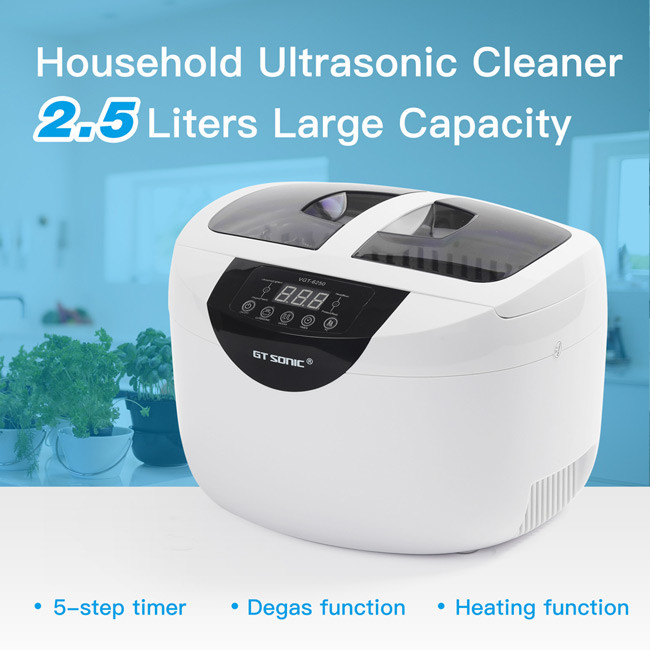 SUS304 2.5L 40kHz Ultrasonic Jewelry Cleaner With Digital Timer