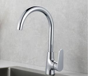 Quality Zinc SUS304 Single Handle Kitchen Faucet High Arc Deck Mounted wholesale