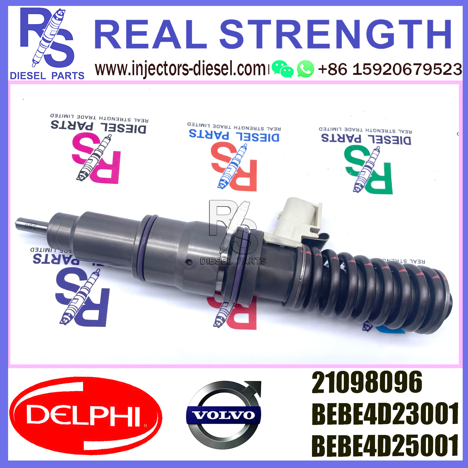 DELPHI 4pin 21098096 Diesel pump Injector V-O-L-V 21098096 BEBE4D23001 BEBE4D25001 E3.18 for V-O-L-V MD13 EURO 5 LOW POWER
