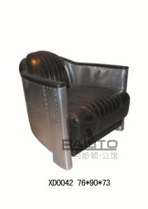 Quality antique British style aluminium arm single sofa furniture,#XD0042 wholesale