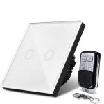 EU Standard Remote control Switch 220V Wall Touch Switch Luxury White Crystal