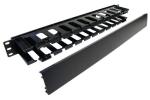 19" Metal Cable Management Rail 12 Slot,Single-Sided,1U&2U with cover