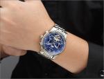 WINNER Brand Luxury Men Mechanical Watch Golden Stainless Steel Strap Skeleton