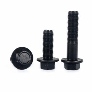 Quality M10 Black Oxide Finish Coated Hex Flange Bolts DIN 6921 Class 10.9 wholesale