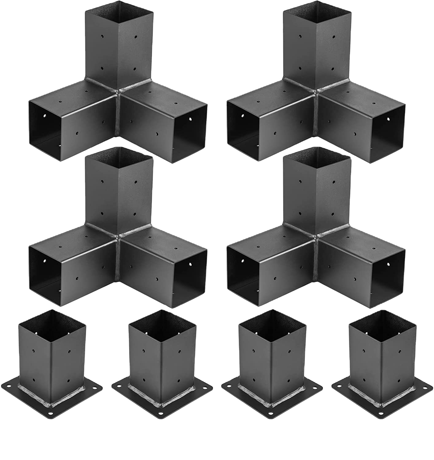 4x4 Pergola Brackets Kit 4-Way Woodworks Corner Brackets Bracket Shoulders Wood Post Base