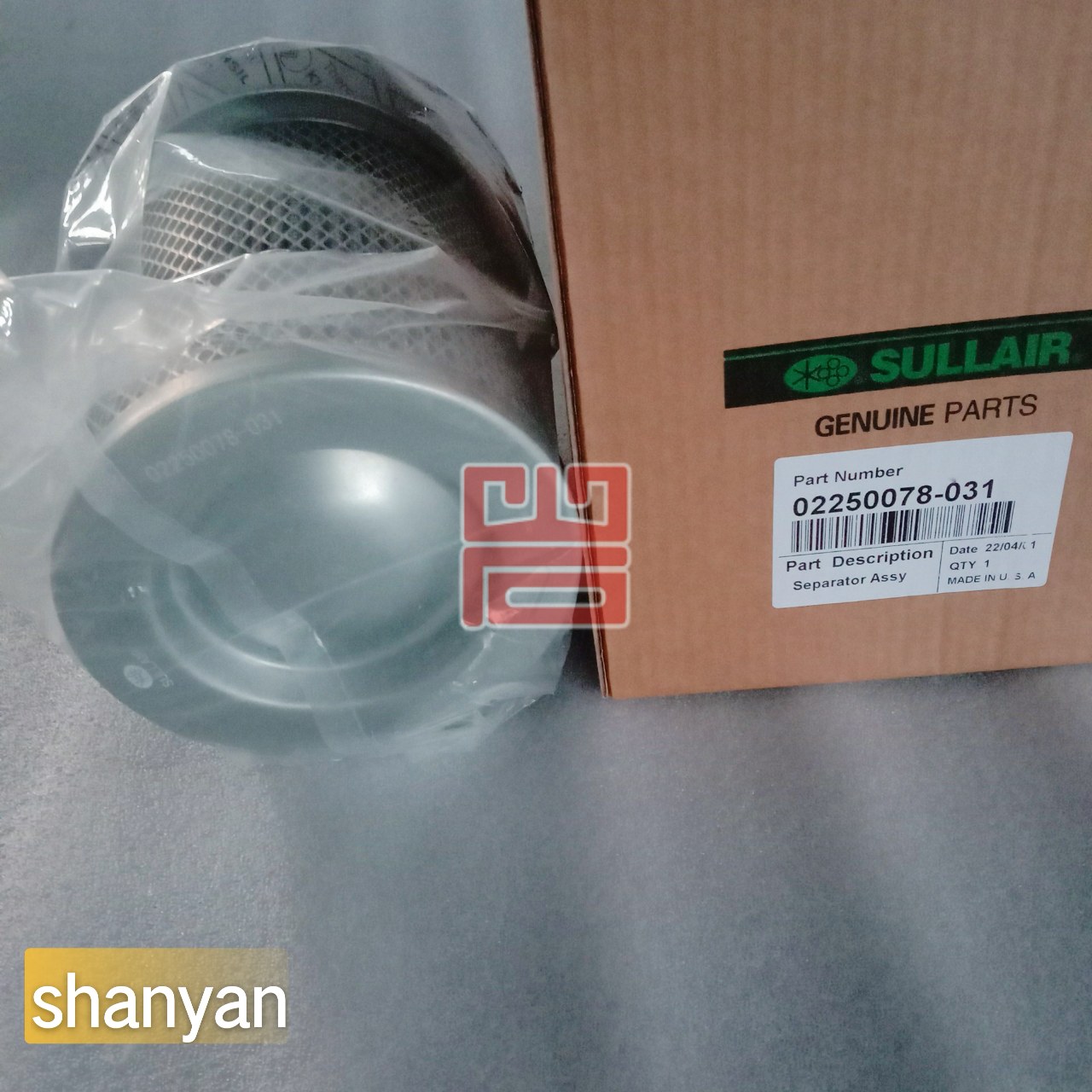 2250078-031 Oil Separator Element For Sullair Compressor Upgrade Your Compressor