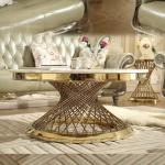 304 Stainless Steel Hotel Coffee Table Modern Luxury Round Coffee Table
