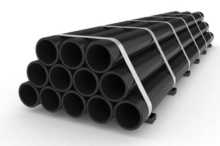 Astm A53 Mild Steel Pipe Tube SCH40 Wall Thickness Black Varnish Surface