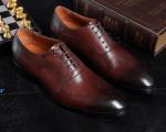 Fashion Men Formal Dress Shoes , Brogue Hidden High Heel Leather Footwear For