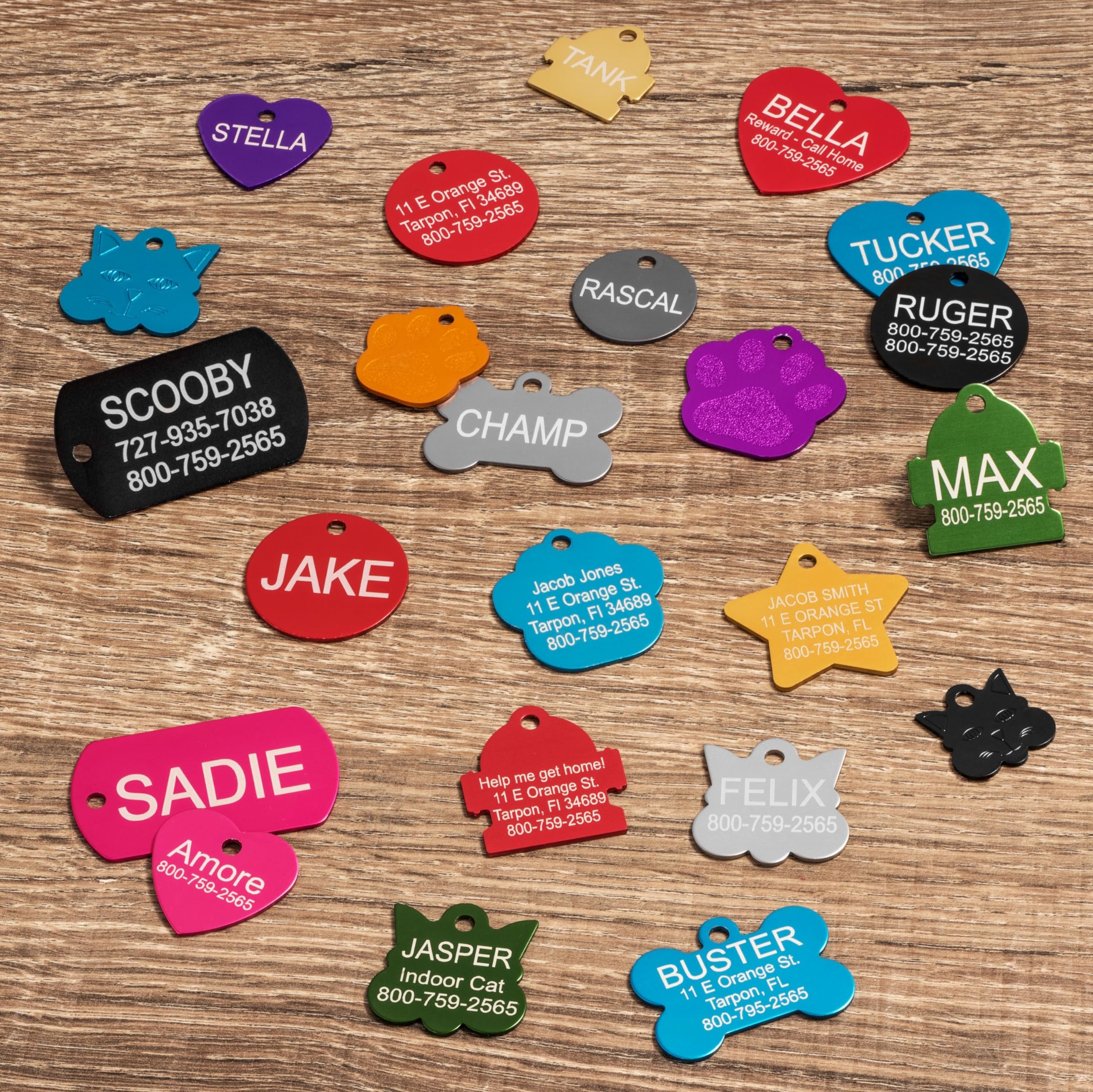 Stainless Steel Engravable Dog Tags Metal Dog Name Tags Engraved