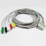 2.6mm 5 Leadwires 7PIN Female Connector ECG Cable For Schiller