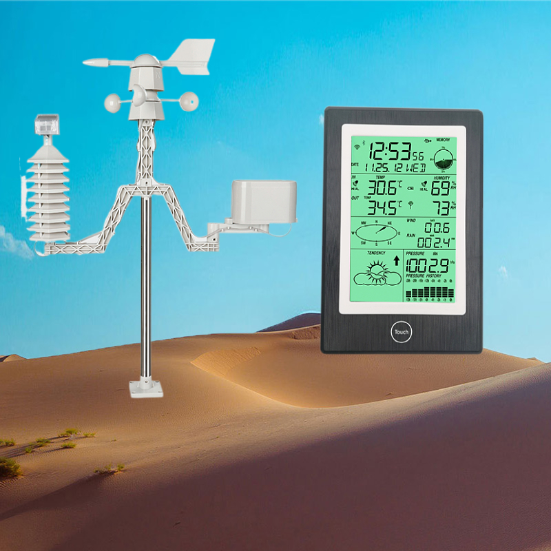 Compact Multifunctional Weather Station With Wind Speed And Direction Rainfall Automatically
