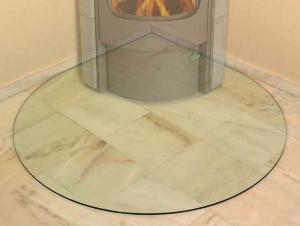 Quality High Strength Fireplace Glass Bottom Plate Thermal Stability wholesale