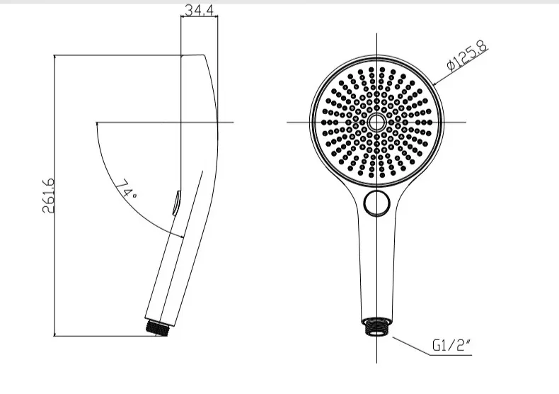 Polished High Pressure Water Saving ABS Plastic Surface Shower Head For Bathroom Accessories