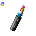 Composite 8 Core Hybrid Fiber Optic Cable Copper Electric Wire G652D Steel Tape