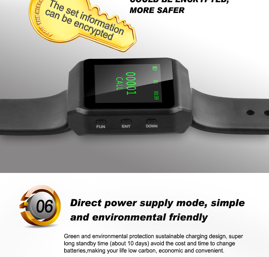 Fashionable direct charging portable wrist watch with super long standby time and colorful display