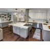 Buy cheap White Quartz Countertops With Aqua And Brown Flecks kitchen countertops from wholesalers