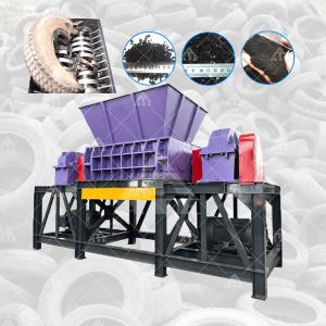 Quality Twin Shaft Tyre Shredding Machine Two Shaft Tire Recycling Shredder wholesale