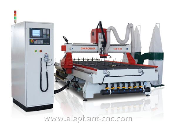 Italy 9kw air cooling spindle , Japan YASKAWA servo 1533 dust collector cnc