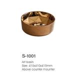 Luxury Glazed Round Ceramic Basin Impact Resistant For Bathroom