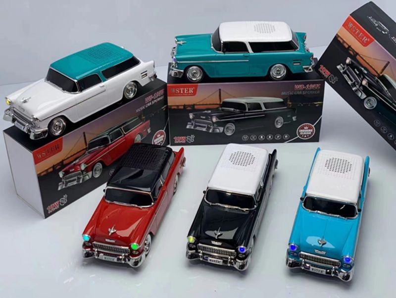 USB Communication Support Blue Tooth Classic Car Model Wireless Speaker With FM Radio