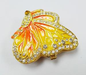 Quality New style hot sale gift trinket boxes enamel jewelry box butterfly jewerly box wholesale