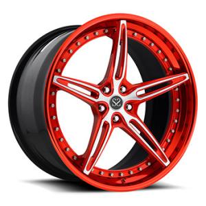 Quality Red Machine Face 3 Piece Forged Wheels 5x112 5x120 For Bentley wholesale