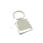 Red Zinc Alloy Metal Keychain Holder With Customized Logo 34x72x5mm