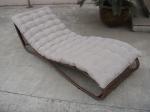 Outdoor Garden Rattan Sun Lounger , Comfortable Lounge Chair