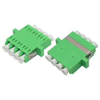 350 4 FTTH Fiber LC Coupler , SM MM LC Quad Adapter For CATV / FTTX