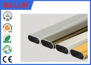 Quality Flat Oval Aluminum Tubing , Cutting 6061 Powder Coated Aluminum Extrusion Tube wholesale
