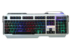 China Desktop Microsoft Slim Rainbow Gaming Keyboard Backlit Metal Panel Gk502 on sale