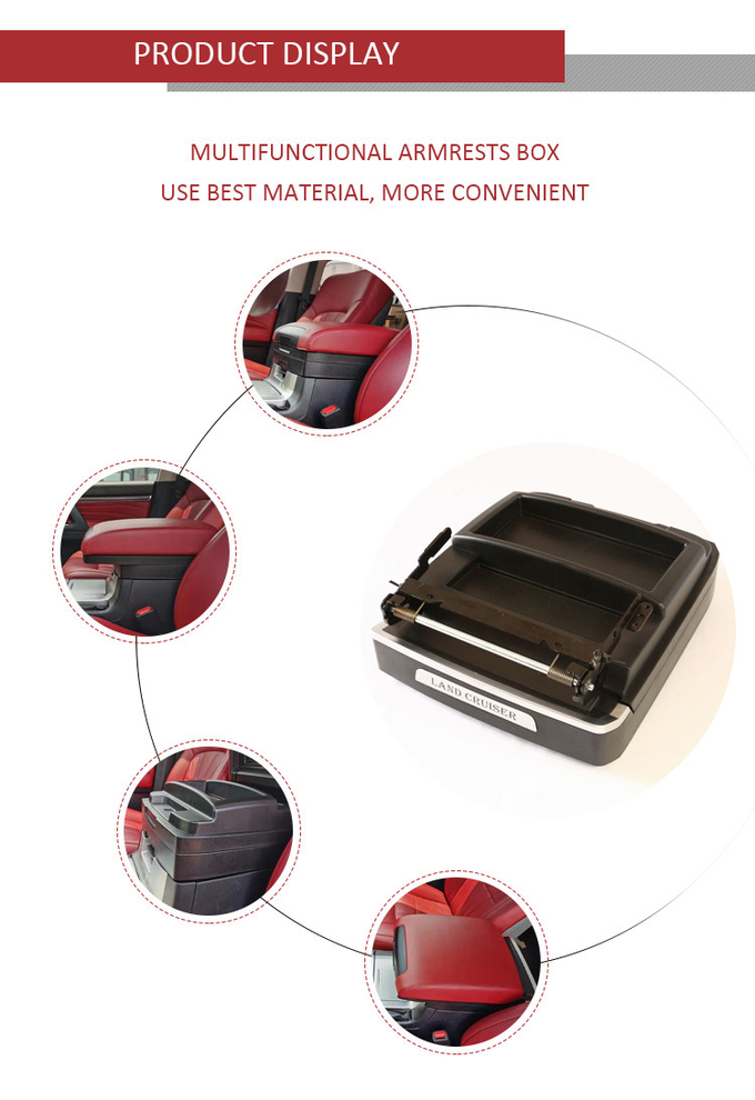 Car interior accessories armrest box for Land Cruiser LC200 to improve storage space and driving quality