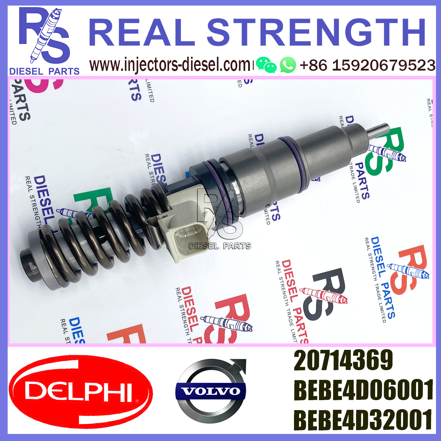 DELPHI 4pin 20714369 Diesel pump Injector V-O-L-V 20714369 BEBE4D06001 BEBE5D32001 E3.18 for V-O-L-V D16 US04/ 3144