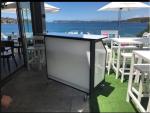 Cordless Cocktail Mobile Bar For Weddings , Ktv Lobby Led Mobile Bar Uv