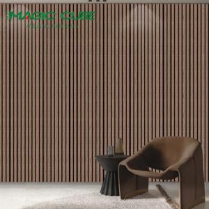 Quality Felt Wall Interior Wood Slat Cladding 3 Side Wood Slat Acoustic Panels wholesale