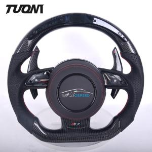 Quality Perforated Leather Audi Carbon Fiber Steering Wheel Flat Bottom wholesale