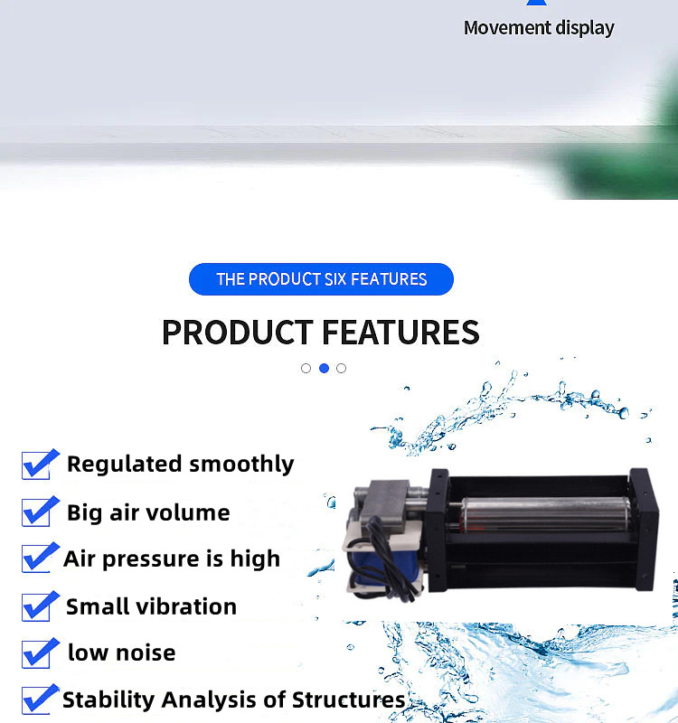 OBM Tangential DC Cross Flow Fan Practical Aluminium Alloy 12V 24V