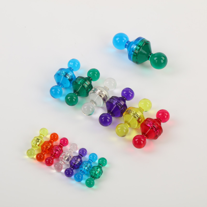 N35 Grade Various Colors Transparent Magnetic Push Pin For Whiteboard
