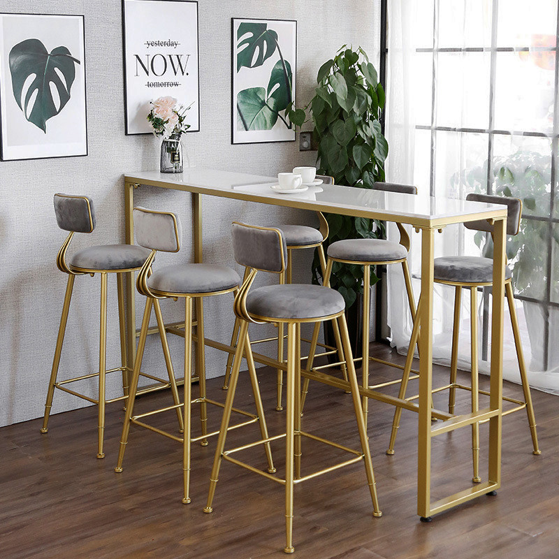 Kitchen Bar Stools High Rebound Sponge Filling Counter Height Chairs