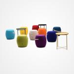 Tray Metal End Table living room Sofa Table Small Round Side Table, Anti-Rust